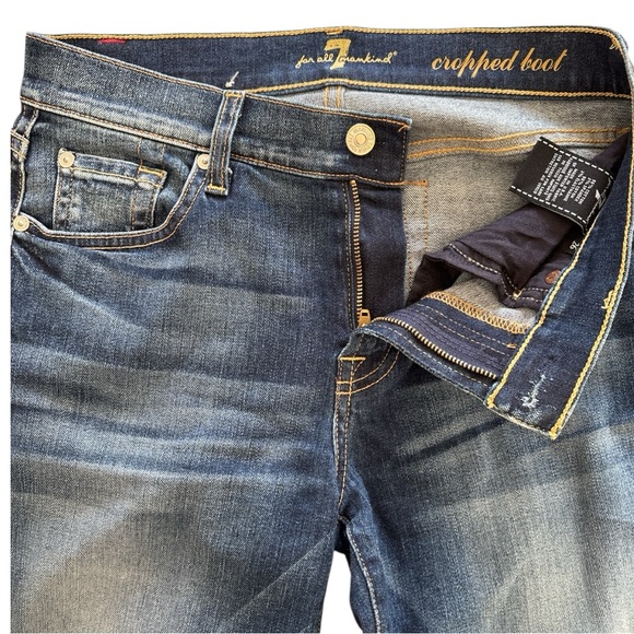 7 For All Mankind Cropped Boot Dark Jeans – Size 26 - Picture 4 of 6